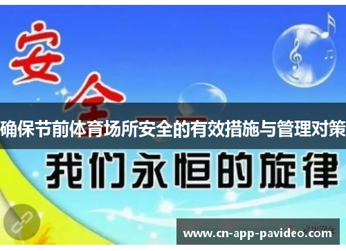 确保节前体育场所安全的有效措施与管理对策