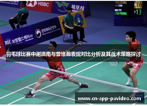 羽毛球比赛中谢浩南与曾维瀚表现对比分析及其战术策略探讨